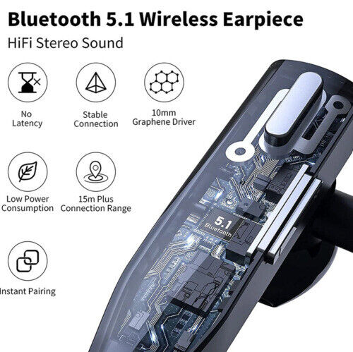 Velvaro Bluetooth Trucker Headset Dual Mic