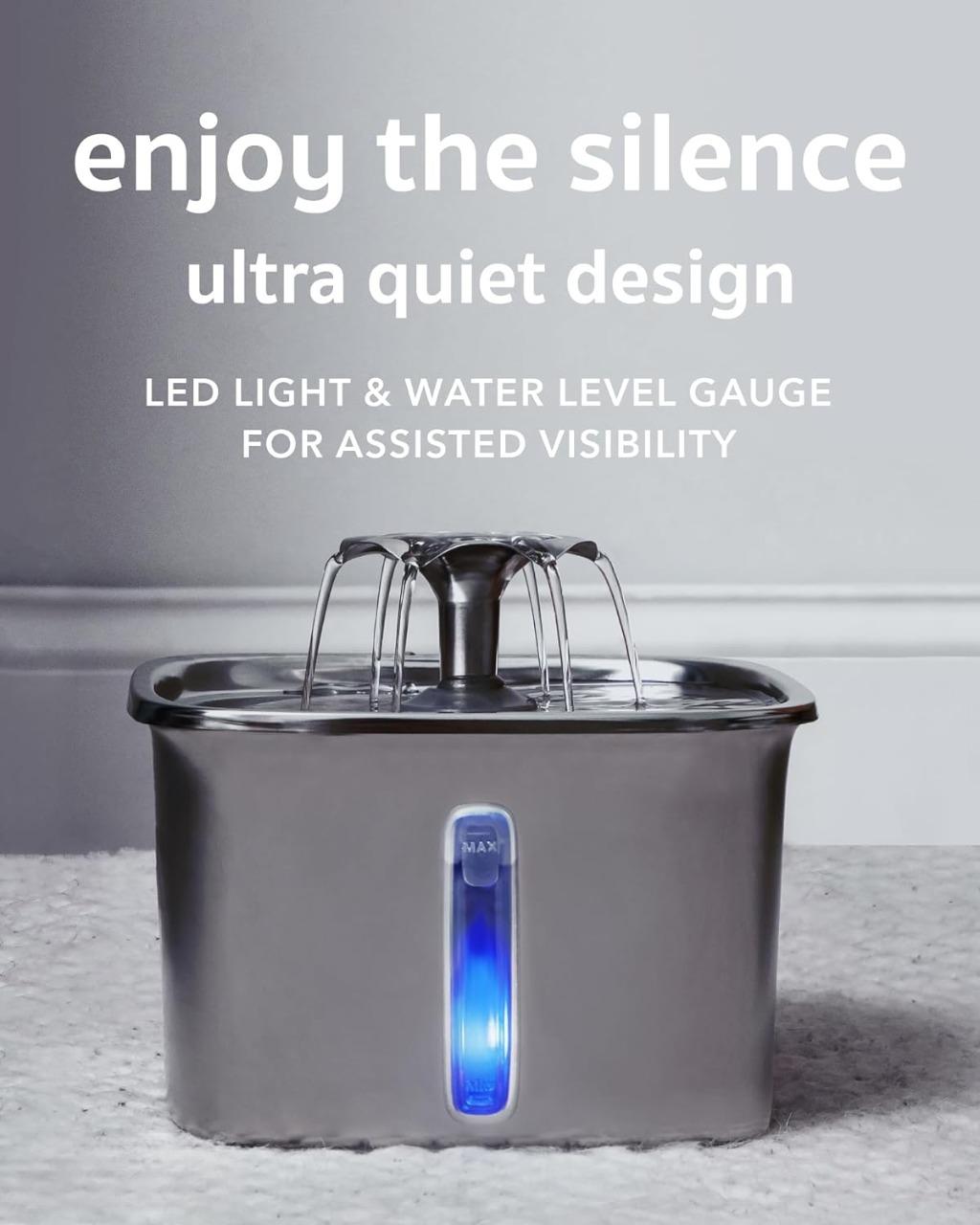 Velvaro Stainless Steel Cat Water Fountain